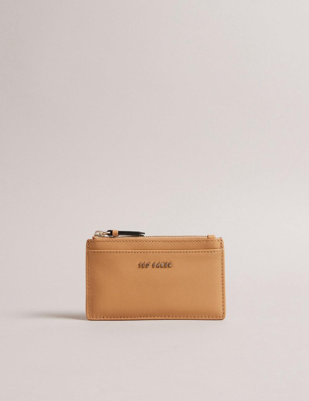 Women Ted Baker DARCENA - Branded Leather Zip Coin Purses Taupe | India  ATEW-52089