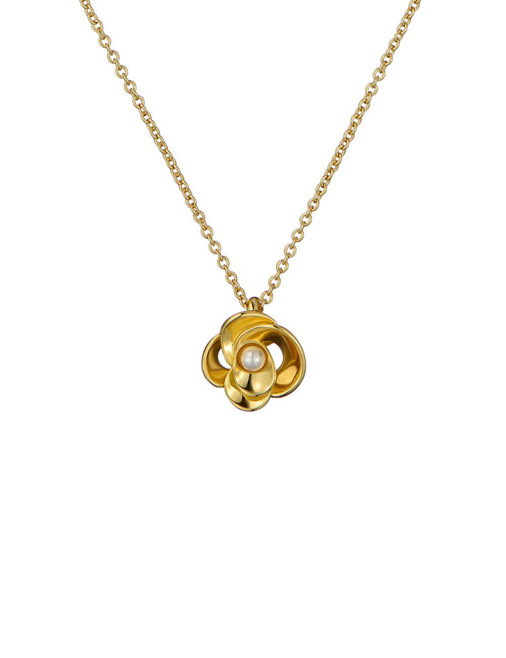Women Ted Baker FLORA - Pearl Detail Flower Pendant Necklaces Gold | India  EGDC-26701