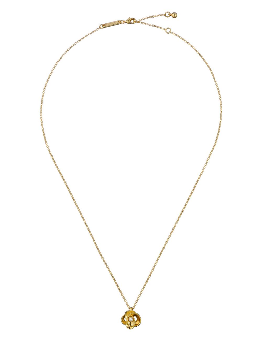 Women Ted Baker FLORA - Pearl Detail Flower Pendant Necklaces Gold | India  EGDC-26701