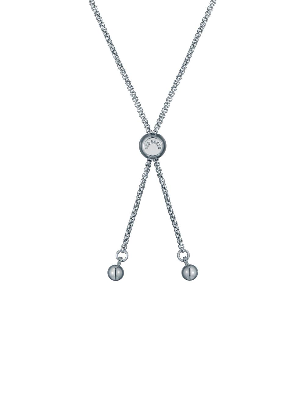 Women Ted Baker FLORINA - Crystal Flower Adjustable Slider Bracelets Silver | India  BPWH-13279