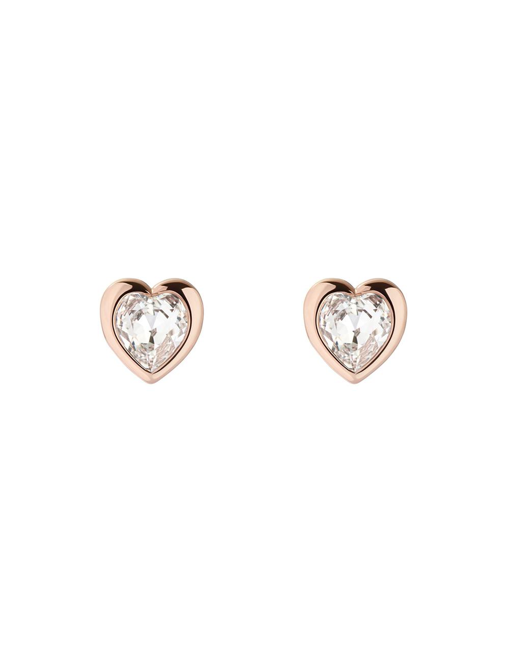 Women Ted Baker HAN - Solitaire Crystal Heart Stud Earrings Gold | India  YRLA-95780