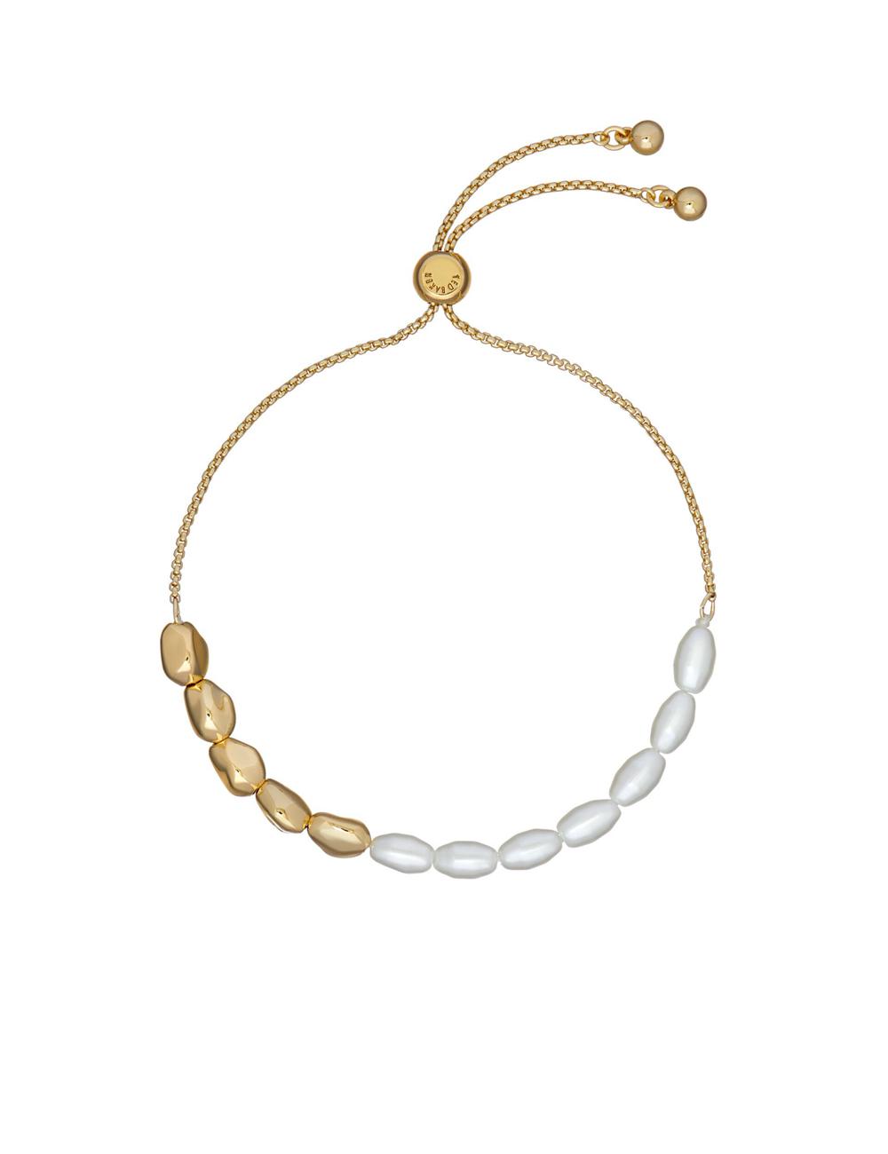 Women Ted Baker INELA - Island Pearl Bead Adjustable Bracelets Gold | India  VLEW-56372