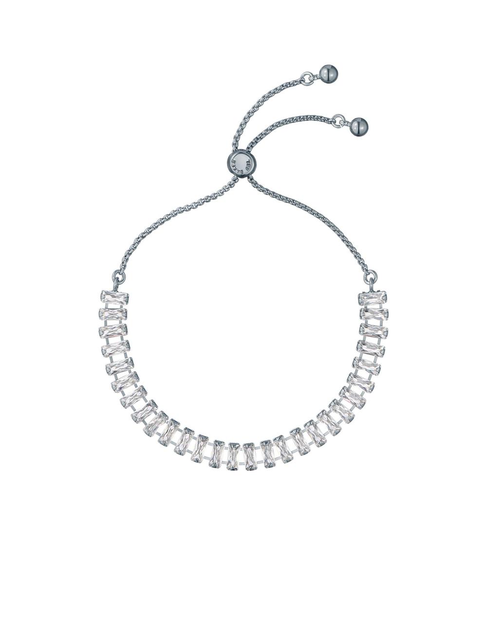 Women Ted Baker ISABELA - Baguette Crystal Adjustable Bracelets Silver | India  WRFC-15320