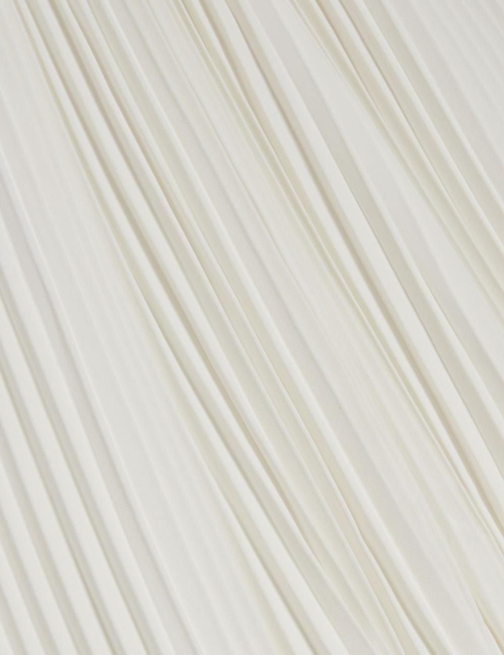 Women Ted Baker JAMAYA - High Halter Neck Pleated Sleeveless Tops Ivory | India  EOFD-83942