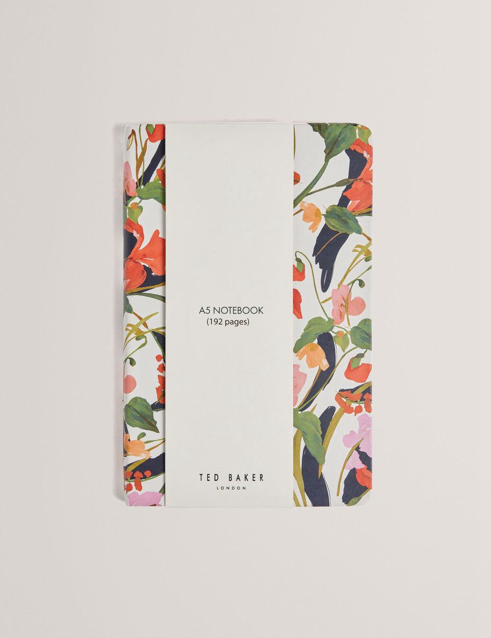 Women Ted Baker KATIIES - Floral Print A5 Notebook Stationary Nat-White | India  VTJP-26194