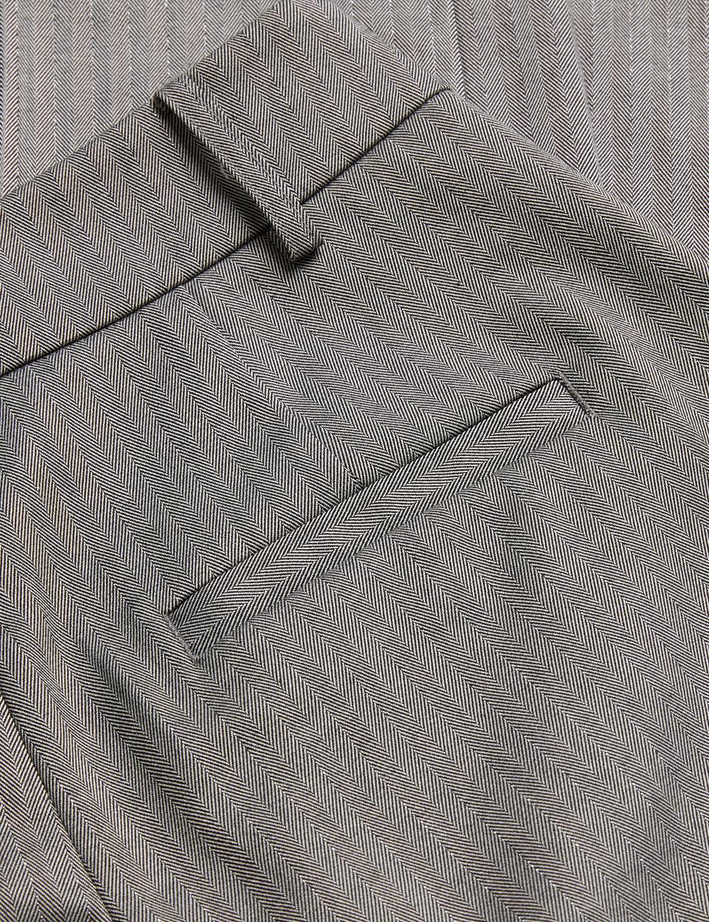 Women Ted Baker KOAT - Herringbone Wide Leg Tailored Trousers Dk-Grey | India  XRTB-31607