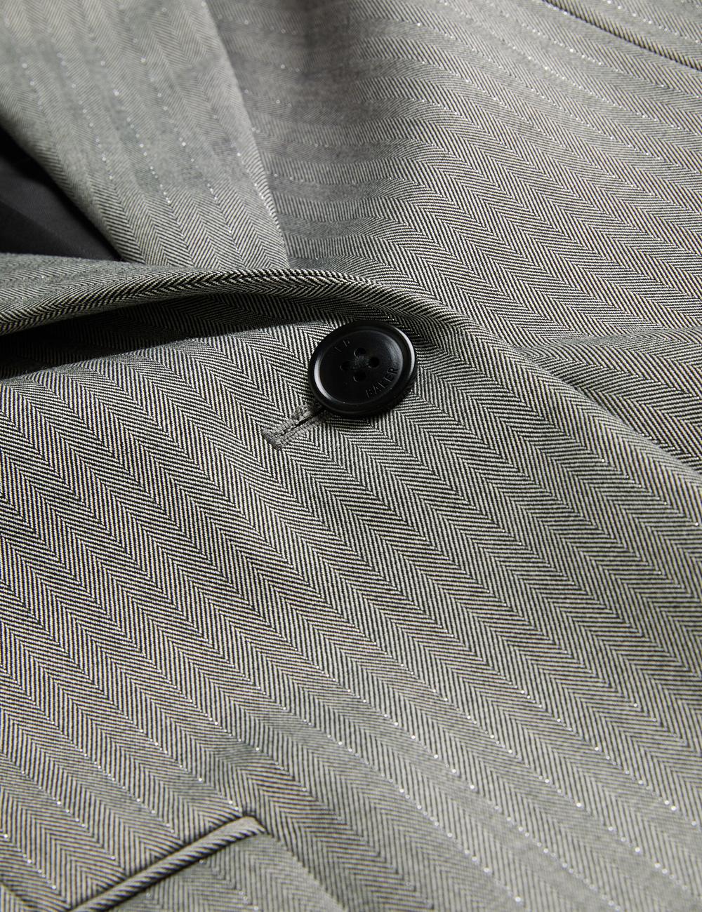Women Ted Baker KOA - Oversized Herringbone Single Breasted Blazers Dk-Grey | India  VRGK-30546