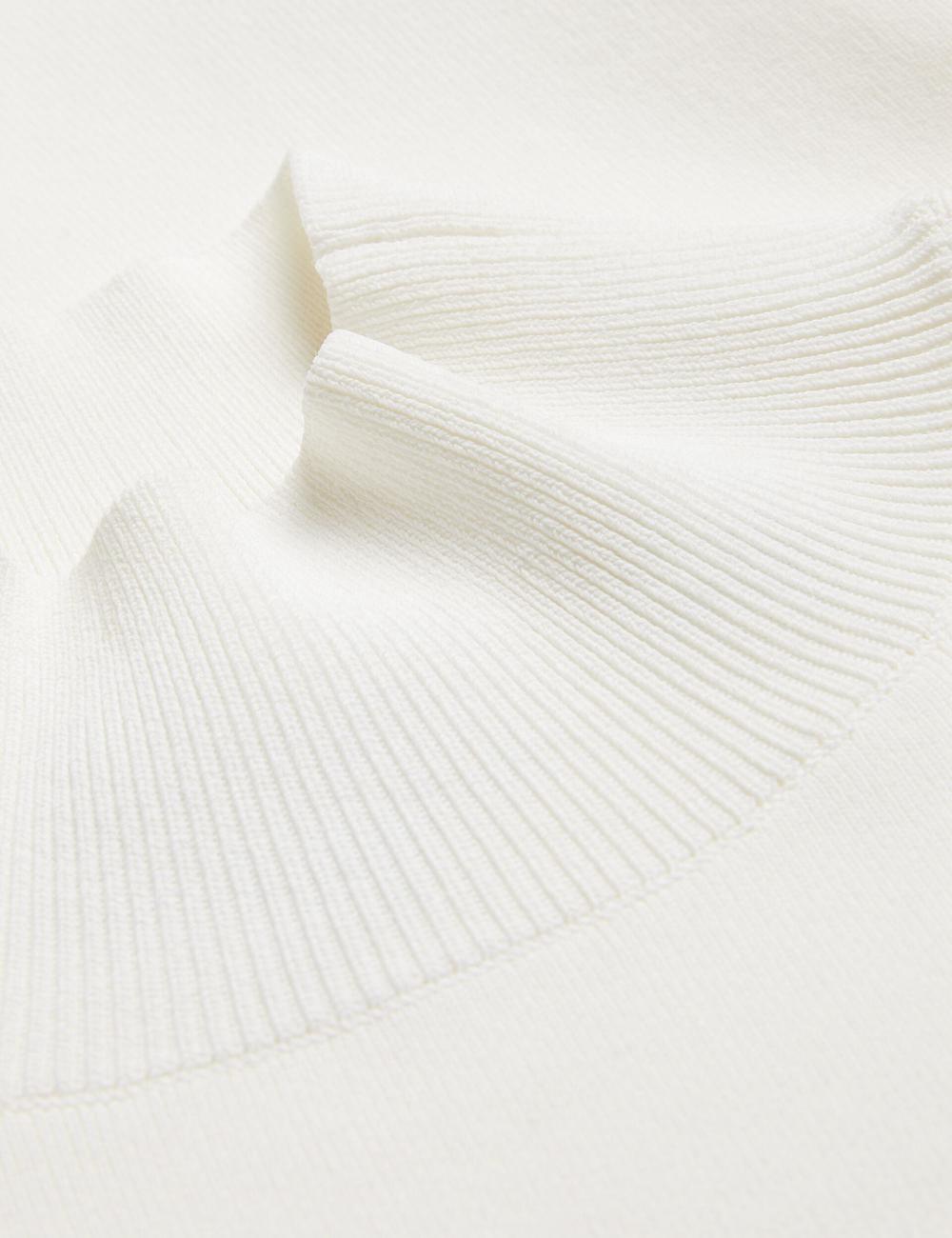 Women Ted Baker LAYNHA - Flared Sleeve High Neck Knitted Top Jumpers Ivory | India  EPNT-30527