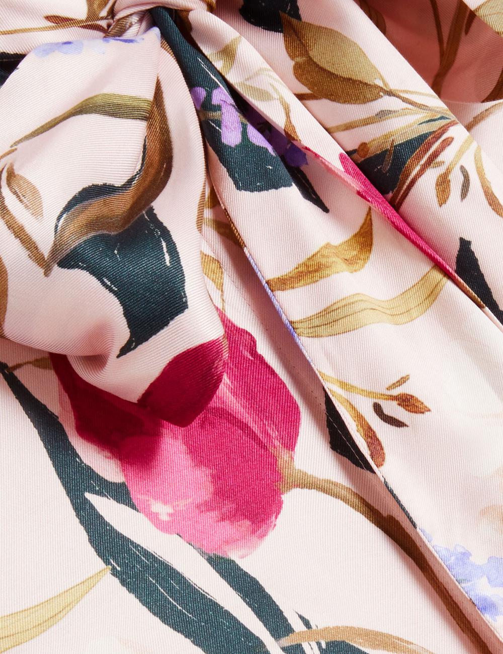 Women Ted Baker LEEYAA - Floral Print Neck Longline Blouses Pink | India  UWHS-78359