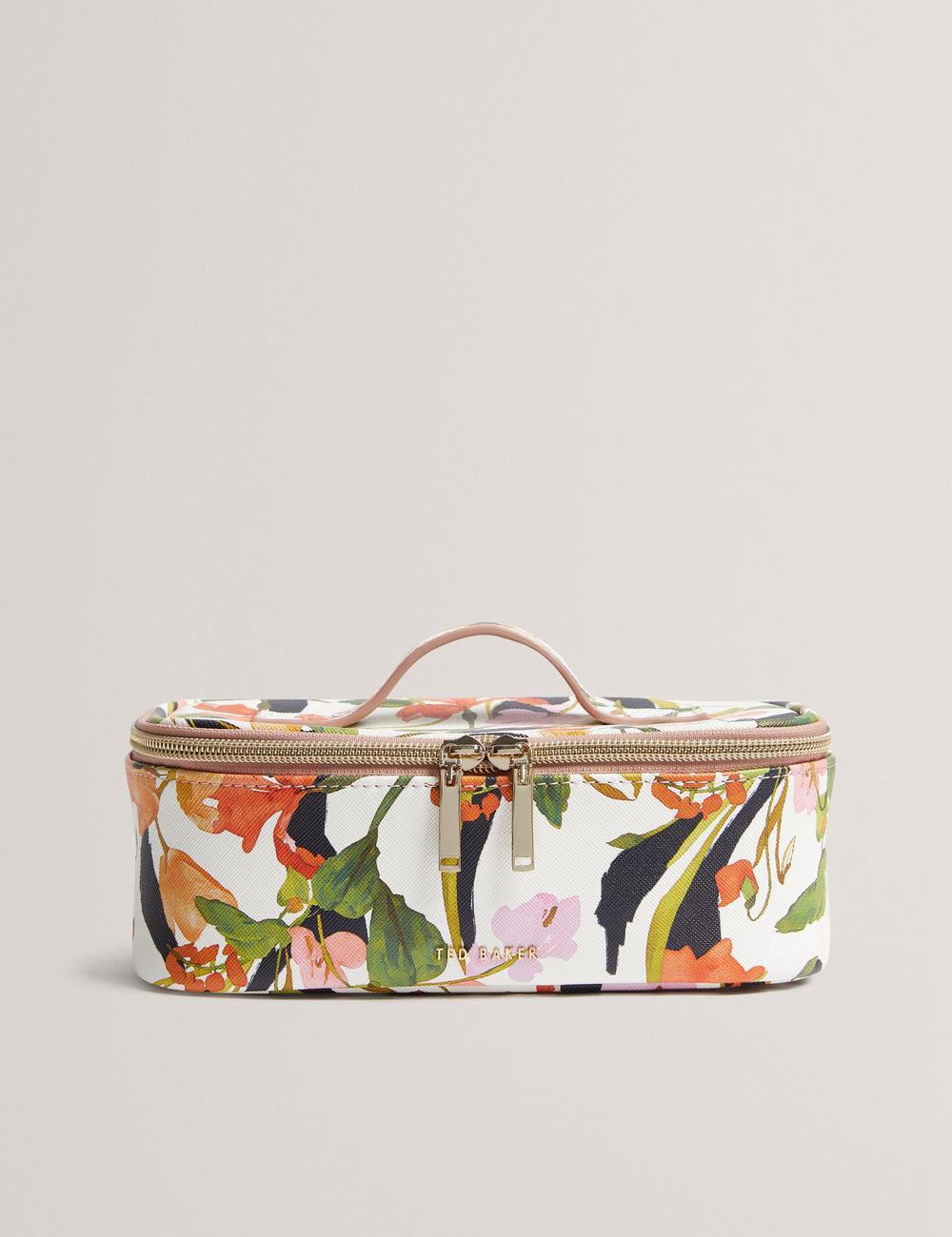 Women Ted Baker LOUIAA - Floral Printed Small Top Handle Wash Bags White | India  LNTZ-80194