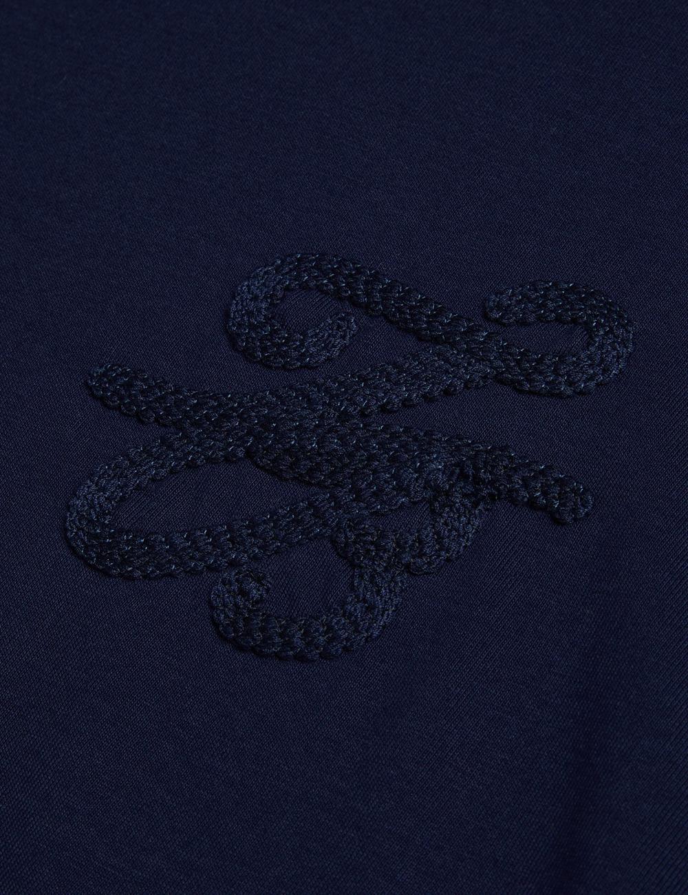 Women Ted Baker MALORRY - Embroidered Logo Boxy Cotton T-Shirts Navy | India  PLBC-87139