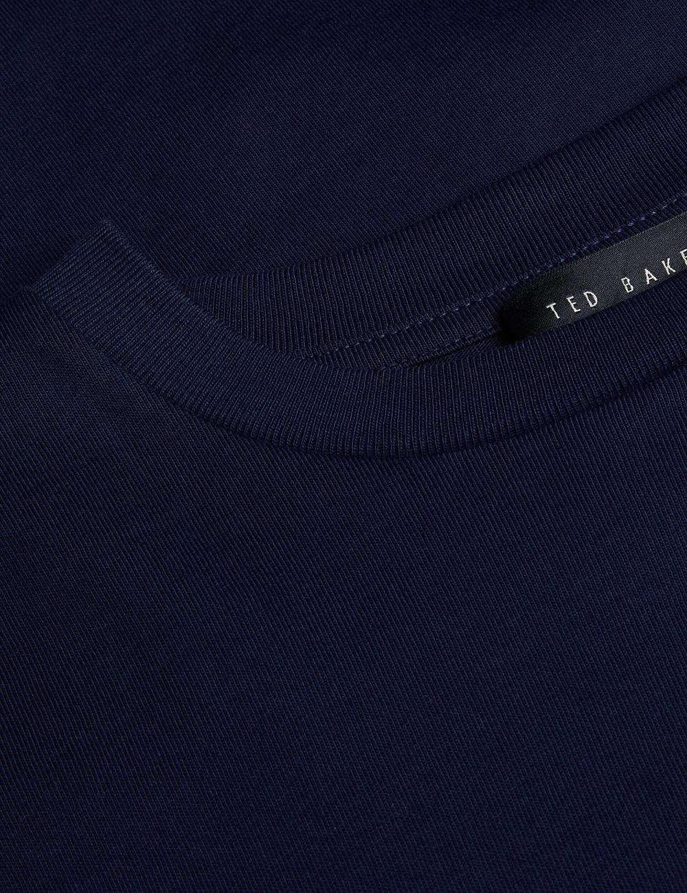Women Ted Baker MALORRY - Embroidered Logo Boxy Cotton T-Shirts Navy | India  PLBC-87139