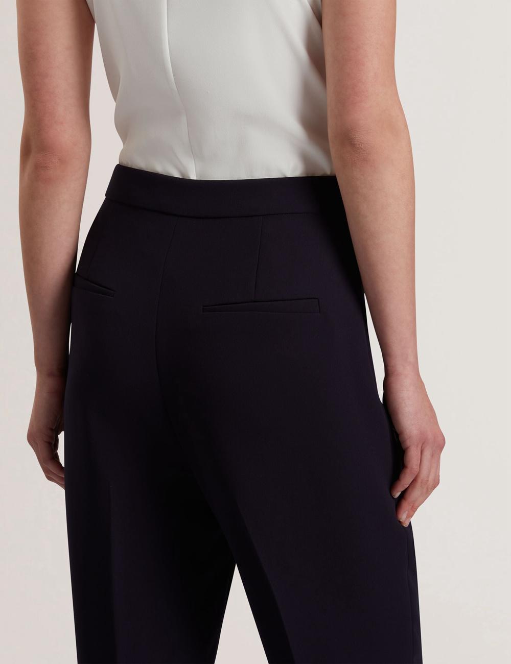 Women Ted Baker MANABTL - High Waist Tapered Leg Tailored Trousers Navy | India  JOBA-18365