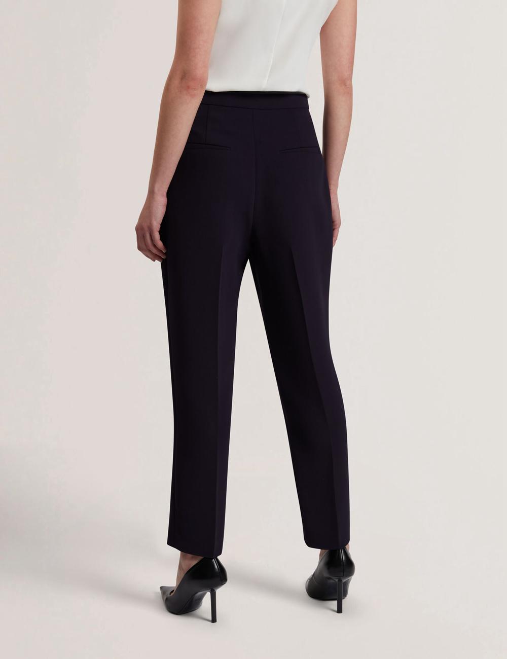 Women Ted Baker MANABTL - High Waist Tapered Leg Tailored Trousers Navy | India  JOBA-18365