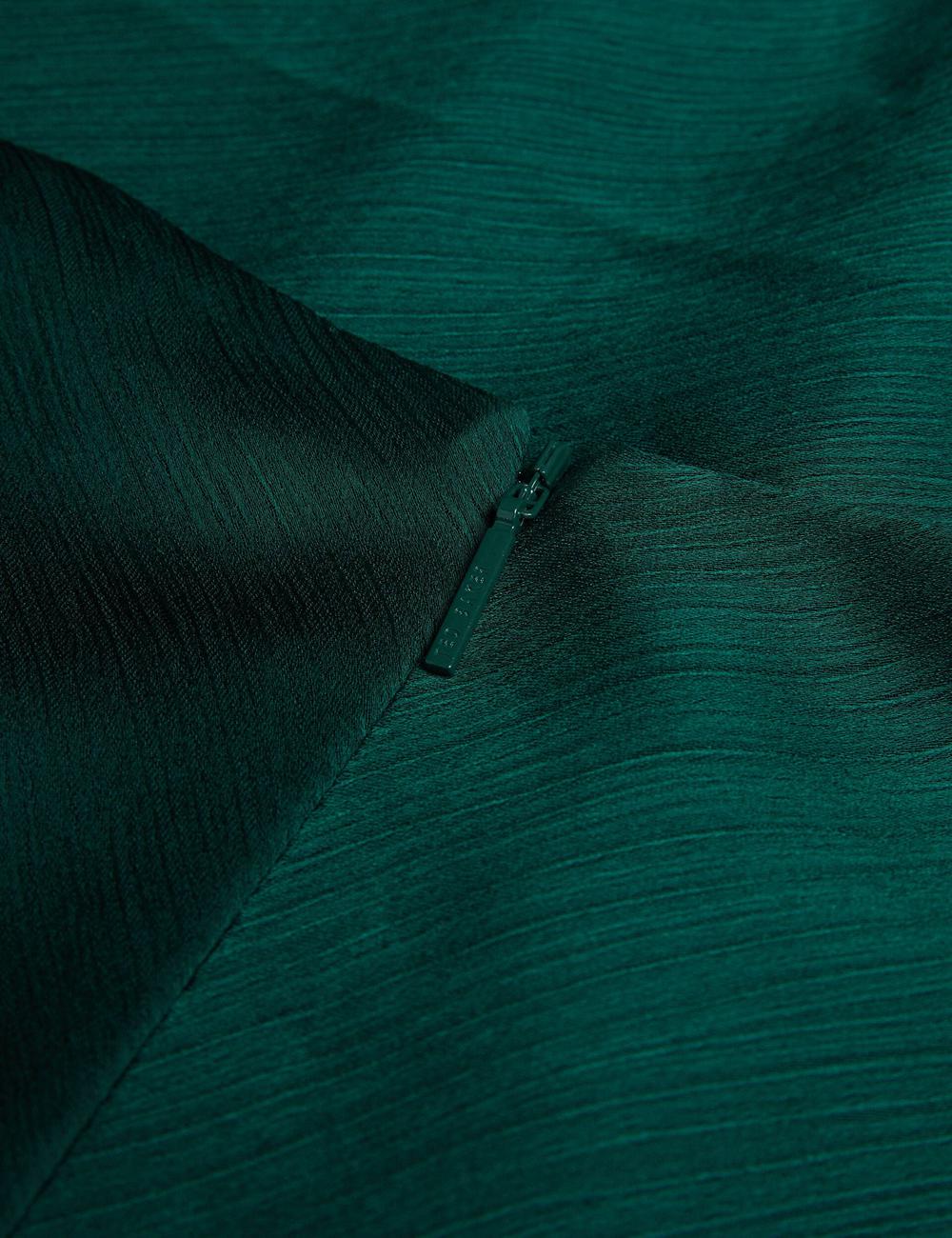 Women Ted Baker MISRINA - Drape Neck Detail Satin Top Jumpers Dk-Green | India  DRMU-76028