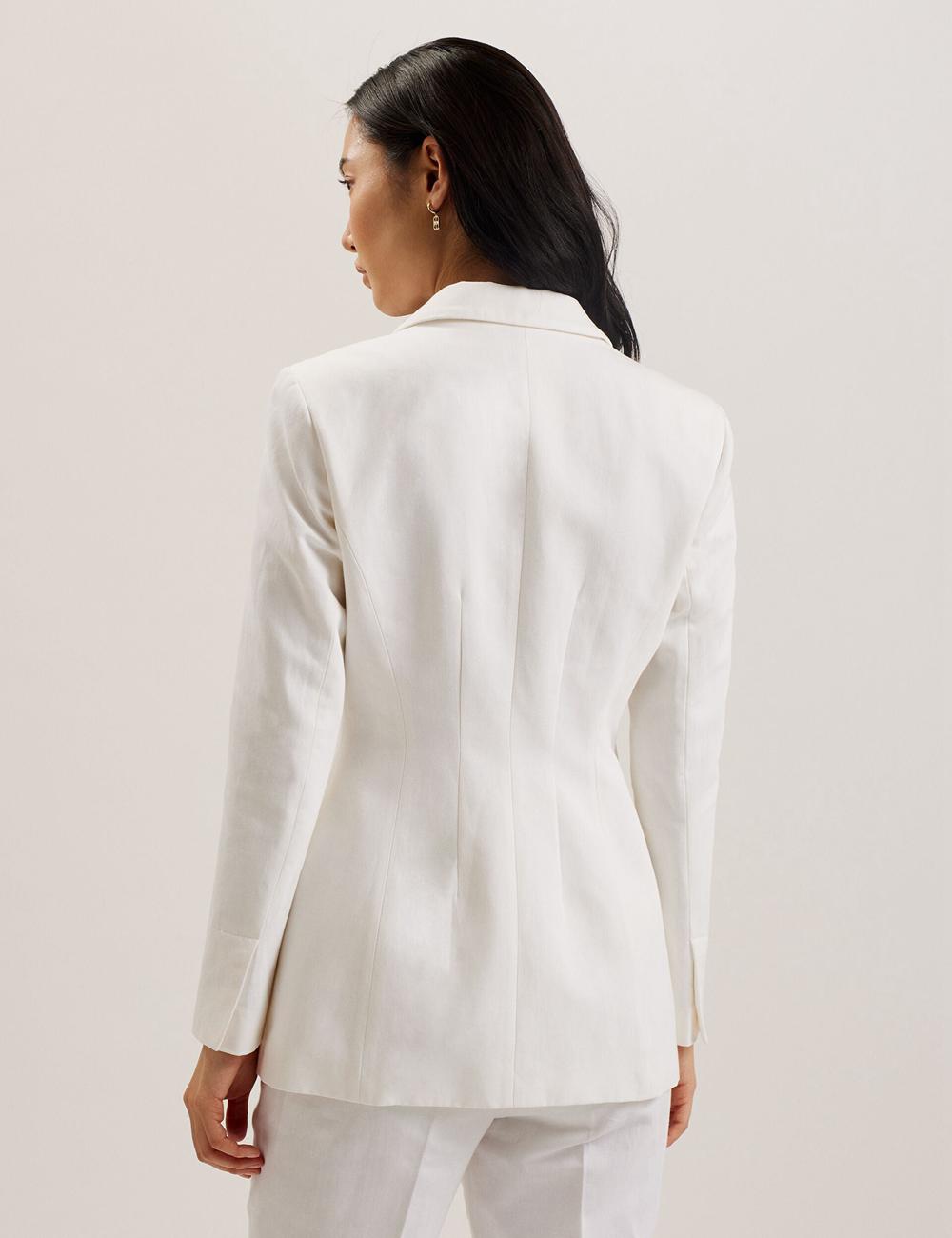 Women Ted Baker MUSUB - Tailored with Faux Pockets Blazers White | India  MZHS-59836