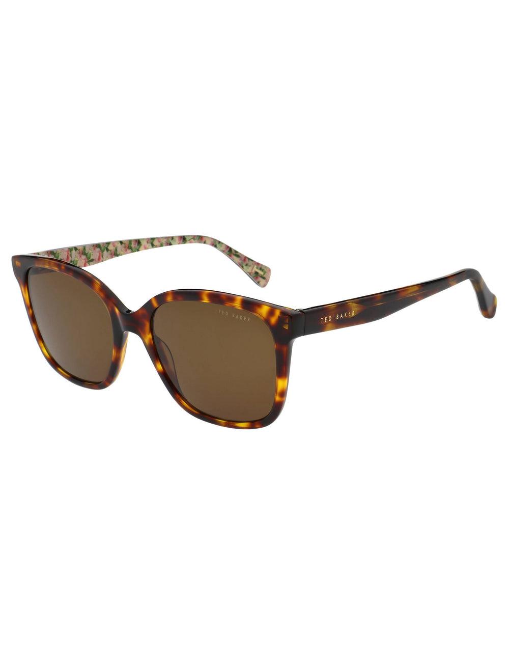 Women Ted Baker SHANEY - Classic Square Print Detail Sunglasses Brown | India  YPKG-34712