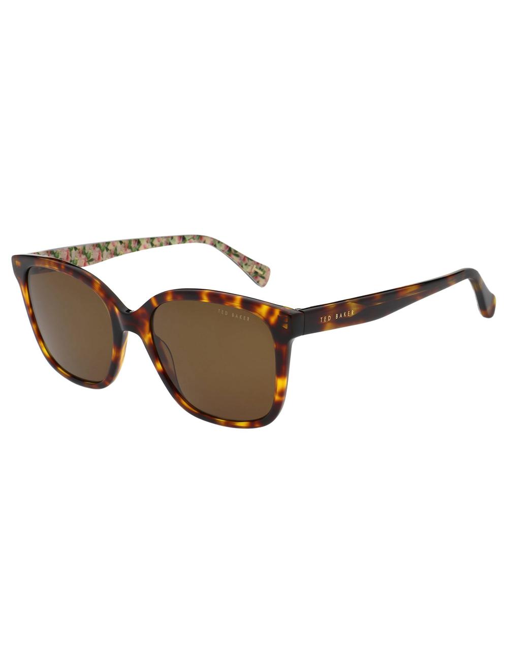 Women Ted Baker SHANEY - Classic Square Print Detail Sunglasses Brown | India  YPKG-34712