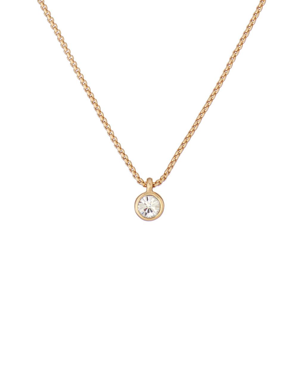 Women Ted Baker SININAA - Mini Crystal Pendant Necklaces Gold | India  FIVJ-82063