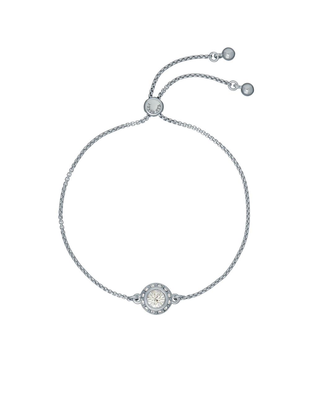 Women Ted Baker SOLETA - Solitaire Sparkle Crystal Adjustable Bracelets Silver | India  DWLM-80312