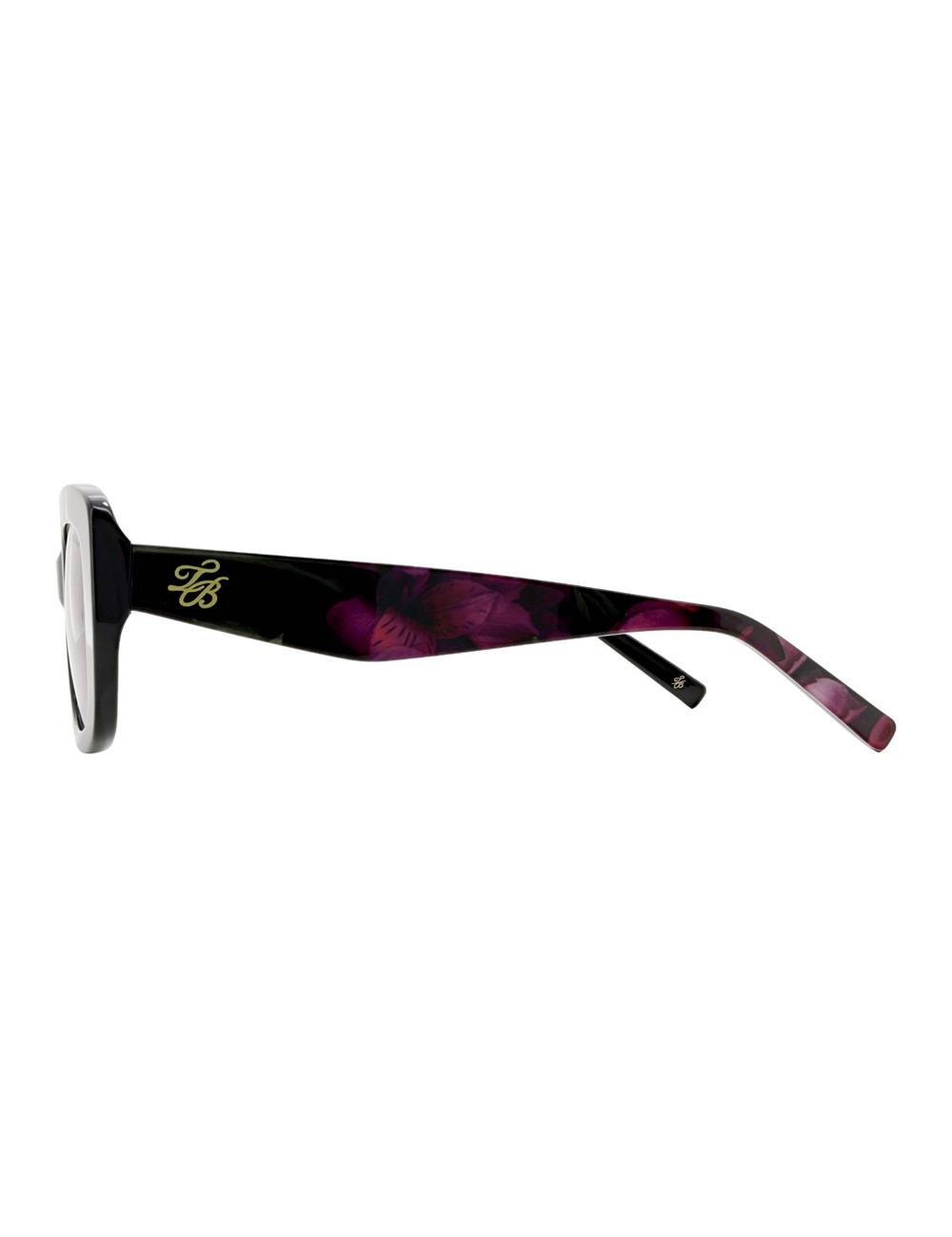 Women Ted Baker SUMMER - Print Detail Chunky Wrap Sunglasses Black | India  UGJB-08942