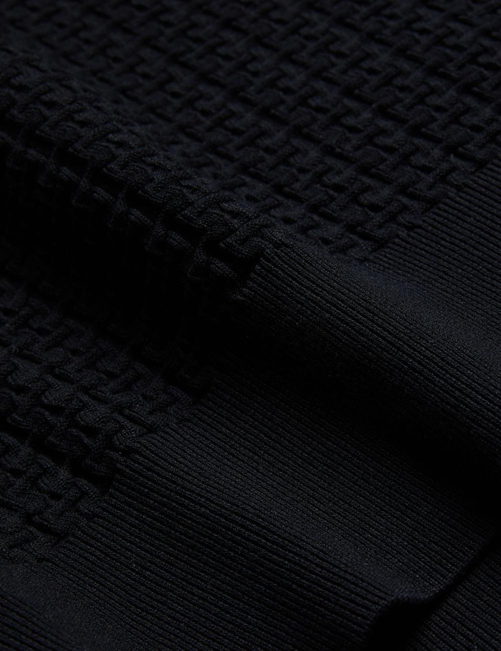 Women Ted Baker TEDTYY - Textured T Jacquard Knitted Jumpers Black | India  VFZK-95380