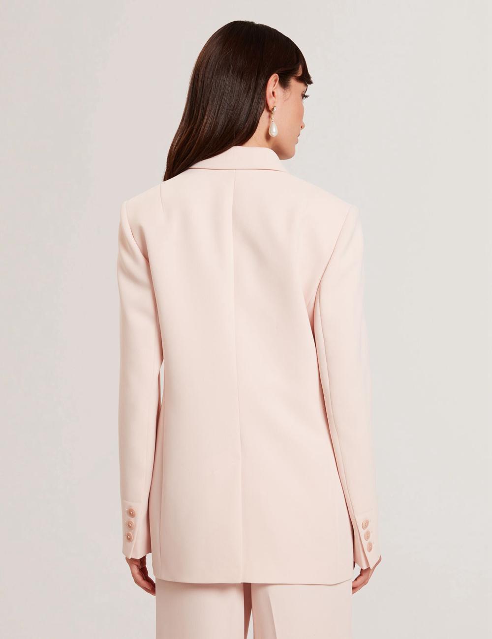 Women Ted Baker TRAGA - Tailored Double Breasted Woven Blazers Pink | India  BPEC-10856