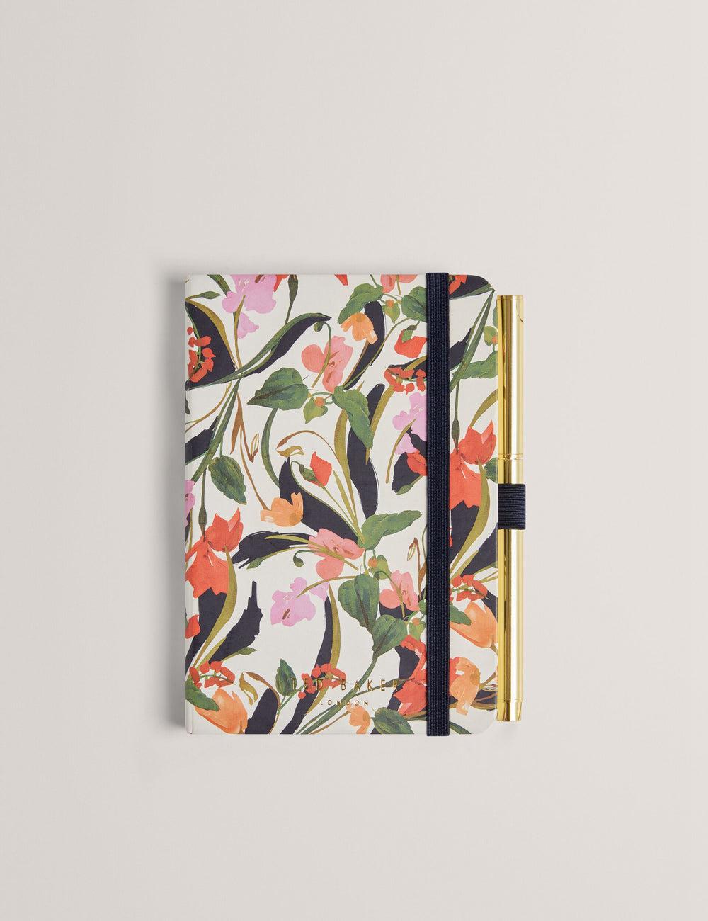 Women Ted Baker WHINNA - Floral Print A6 Notebook & Pen Stationary Nat-White | India  MDAO-32540