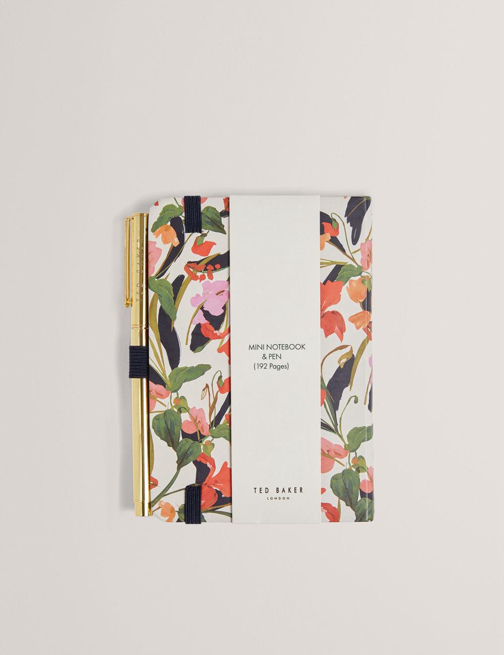 Women Ted Baker WHINNA - Floral Print A6 Notebook & Pen Stationary Nat-White | India  MDAO-32540